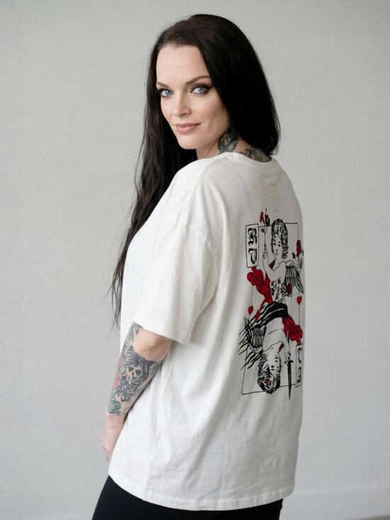 RVCA Tops - RVCA ✦ Angel Graphic Tee ✦ White Streetwear Art Print Top Casual Style M